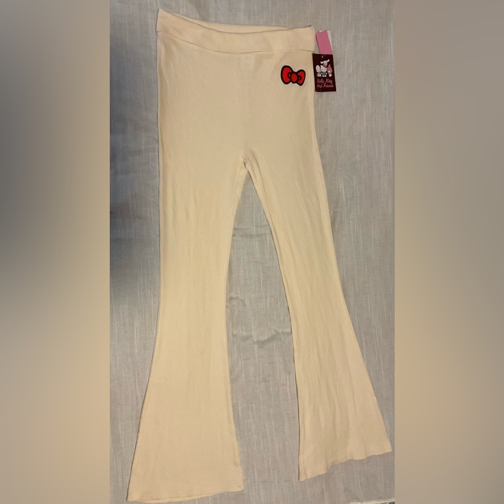 Hello Kitty Cream Flare Pants-L - Picture 4 of 5